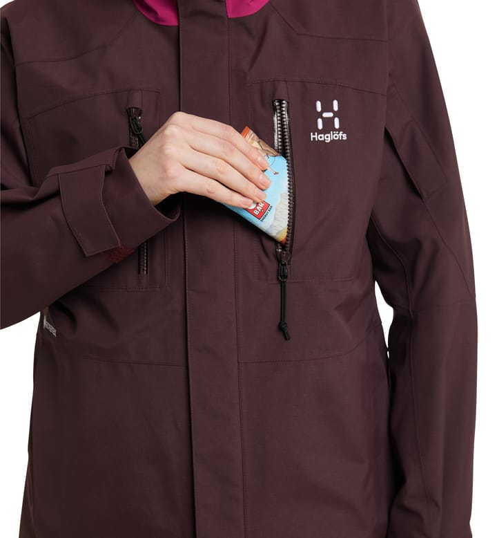 Elation GTX Jacket Women Burgundy Brown/Deep Pink
