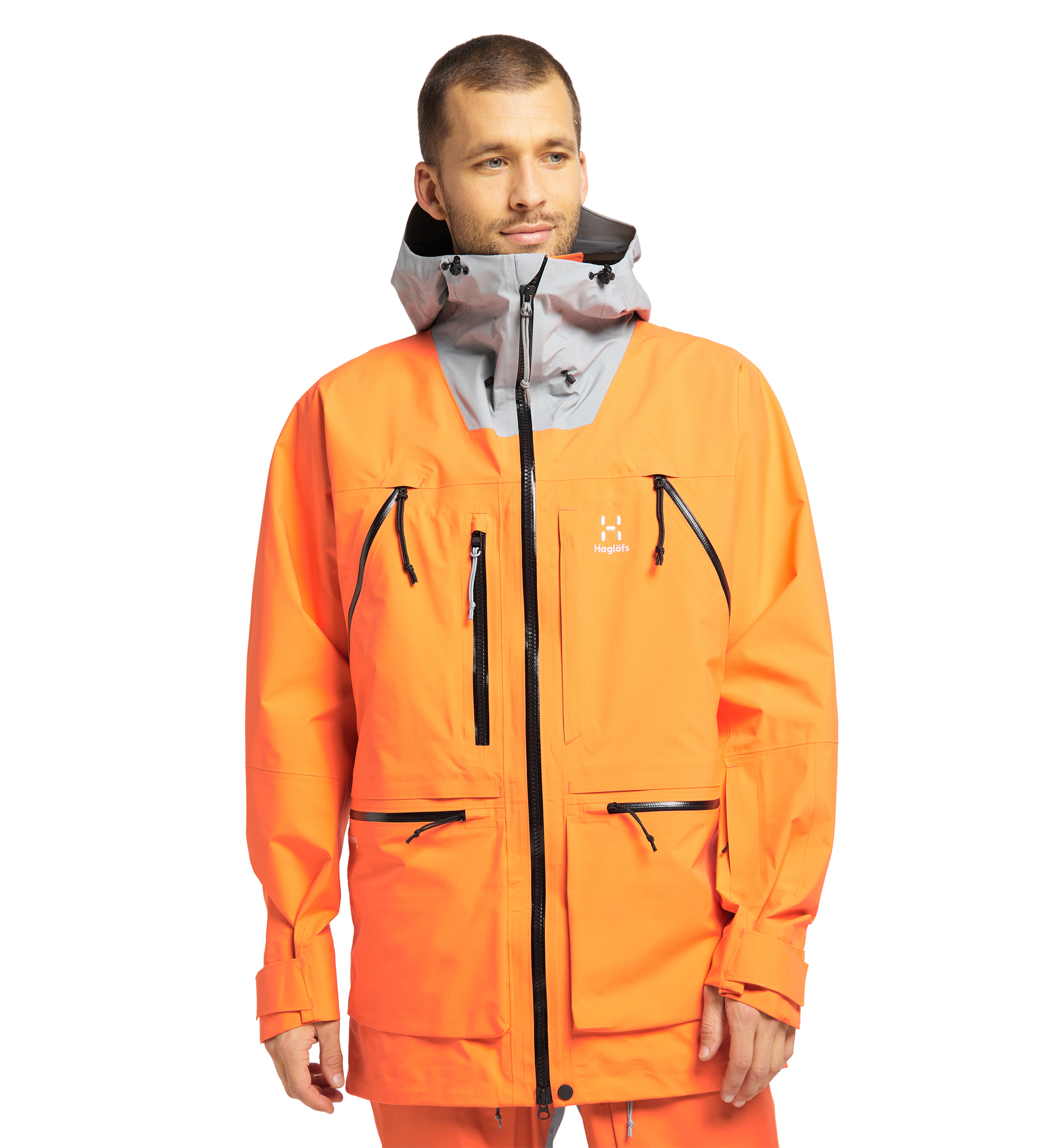 Vassi GTX Pro Jacket Men, Flame Orange/Concrete, Jackets, Ski, Snowboarding, Ski, Snowboarding, Ski jackets, Activities, Jackets, Shell jackets, Waterproof jackets