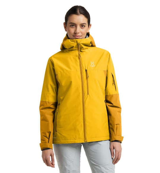 Gondol Insulated Jacket Women Autumn Leavespumpkin Yellow Dame