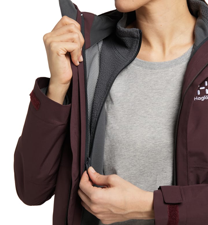 Stuga 3-in-1 Jacket Women Burgundy Brown Stuga 3-in-1 Jacket Women Burgundy Brown
