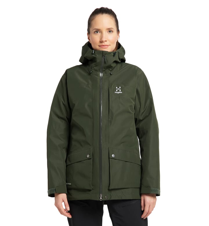 scaring Synslinie Udfordring Älv 3-in-1 Down GTX Jacket Women | Seaweed Green | Outlet Dame | Outlet |  Haglöfs