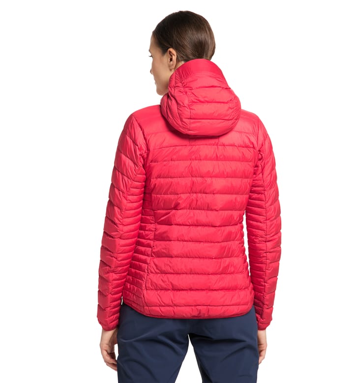 Micro Nordic Down Hood Women Scarlet Red Micro Nordic Down Hood Women Scarlet Red