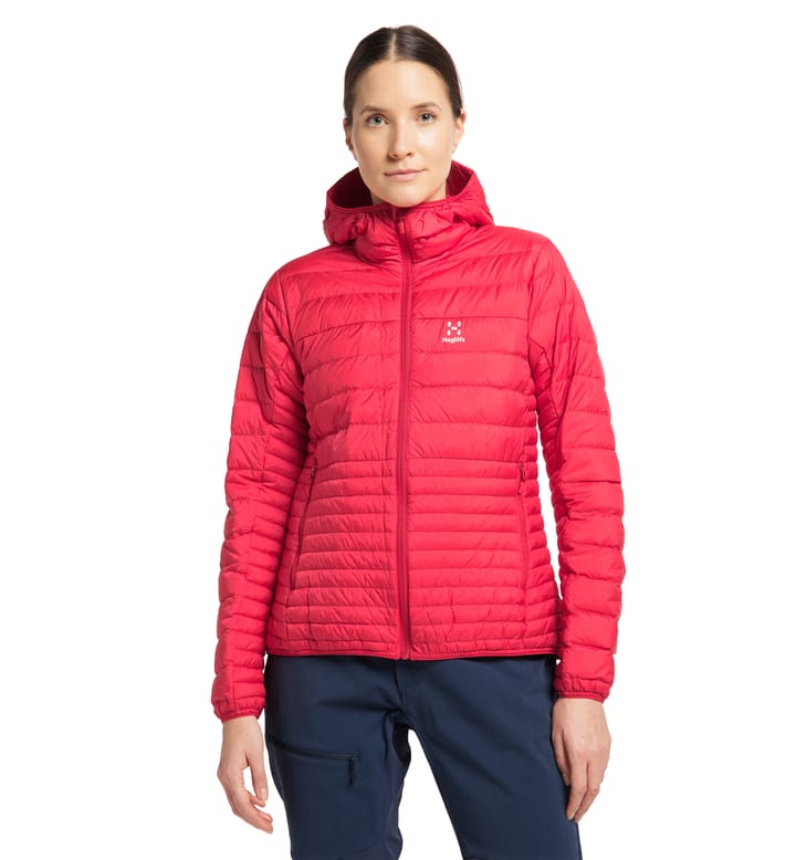 Micro Nordic Down Hood Women Scarlet Red Micro Nordic Down Hood Women Scarlet Red
