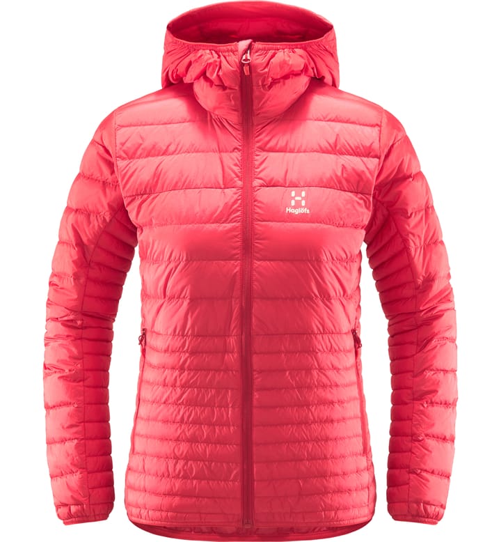 Micro Nordic Down Hood Women Scarlet Red Micro Nordic Down Hood Women Scarlet Red