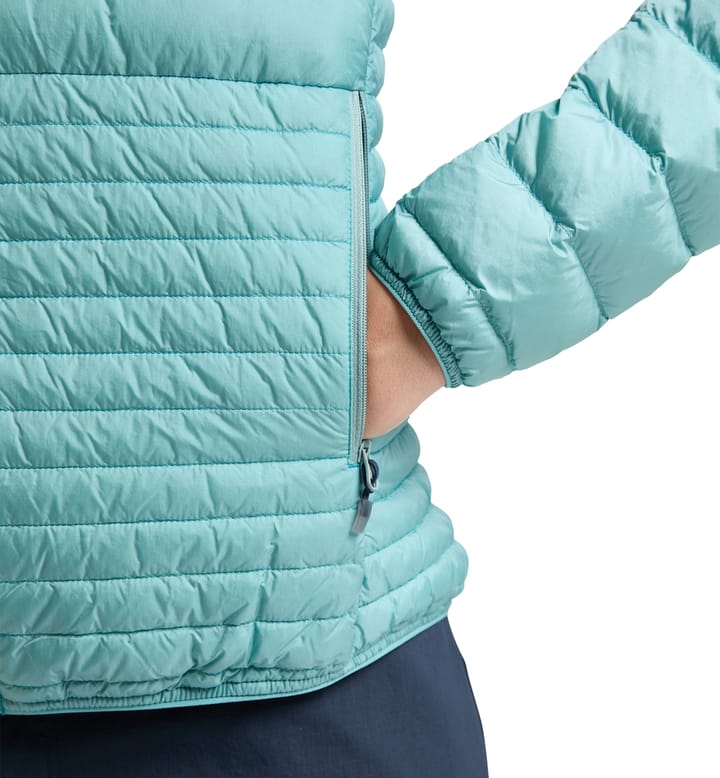 Micro Nordic Down Hood Women Frost Blue Micro Nordic Down Hood Women Frost Blue