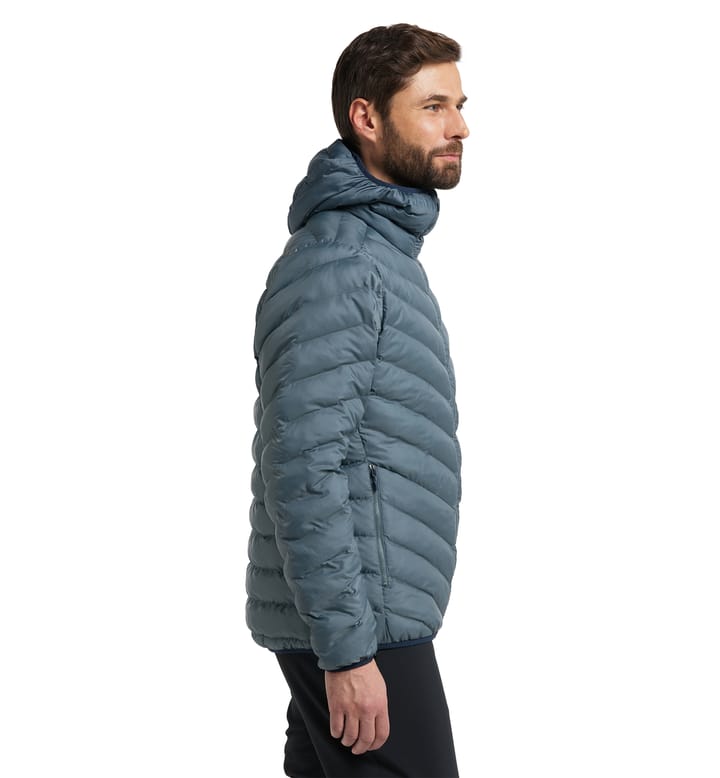 Särna Mimic Hood Men Steel Blue Särna Mimic Hood Men Steel Blue