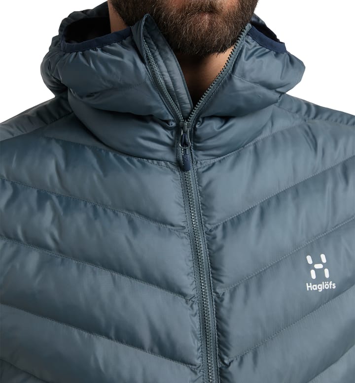 Särna Mimic Hood Men Steel Blue Särna Mimic Hood Men Steel Blue
