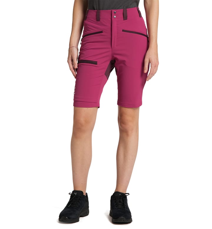 Mid Slim Shorts Women Deep Pink/Aubergine