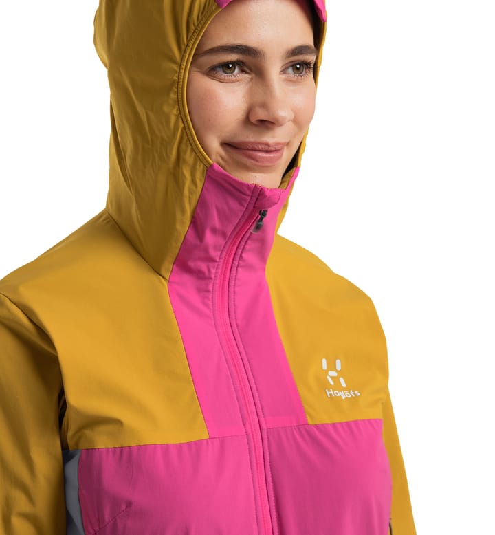 L.I.M Alpha Hood Women Ultra pink/Autumn leaves L.I.M Alpha Hood Women Ultra pink/Autumn leaves
