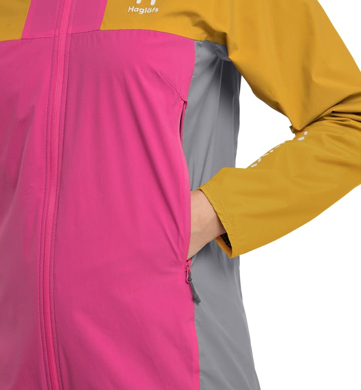 L.I.M Alpha Hood Women Ultra pink/Autumn leaves L.I.M Alpha Hood Women Ultra pink/Autumn leaves