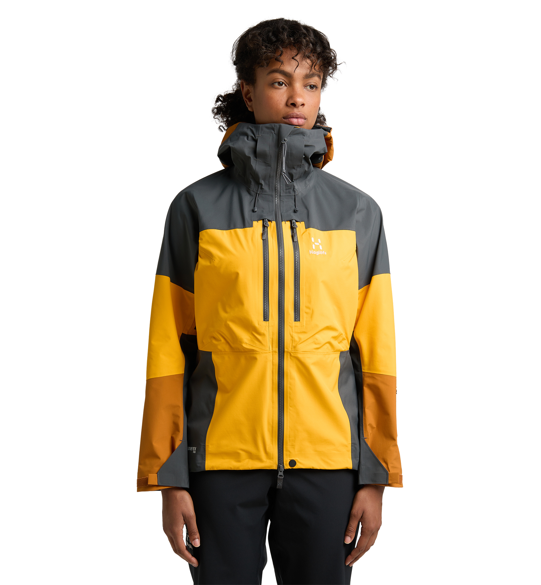 effort Pompeii Playwright Spitz GTX Pro Jacket Women | Sunny Yellow/Magnetite | Mountaineering |  Women | Activities | Mountaineering | Shell jackets | Activities | Jackets  | Waterproof jackets | Raincoats | Tops | Windbreaker jackets | Windproof  jackets | Jackets | Haglöfs
