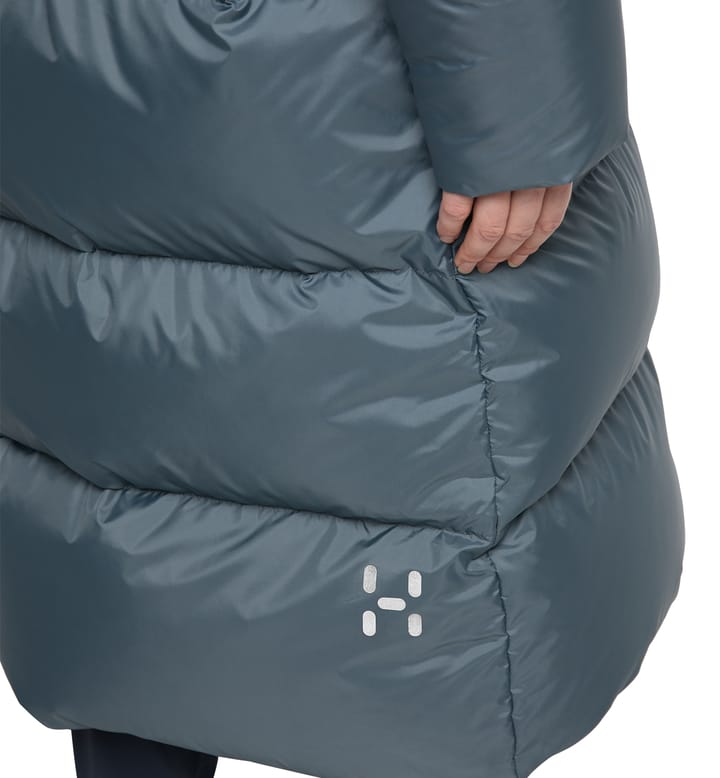 Long Down Parka Women Steel Blue Long Down Parka Women Steel Blue