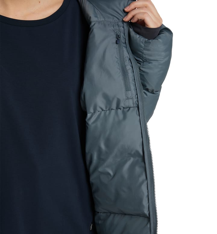 Long Mimic Parka Women Steel Blue Long Mimic Parka Women Steel Blue