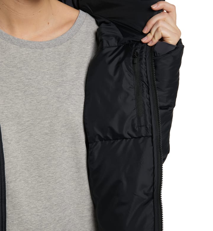 Long Mimic Parka Women True Black Long Mimic Parka Women True Black