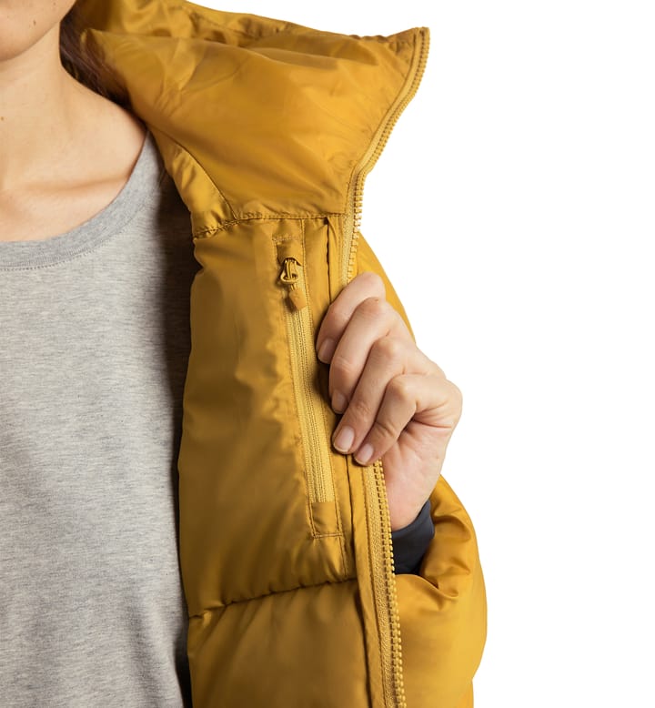 Long Mimic Parka Women Autumn Leaves Long Mimic Parka Women Autumn Leaves