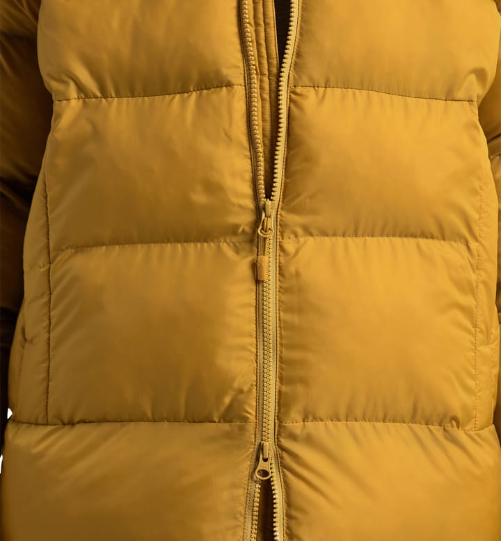 Long Mimic Parka Women Autumn Leaves Long Mimic Parka Women Autumn Leaves