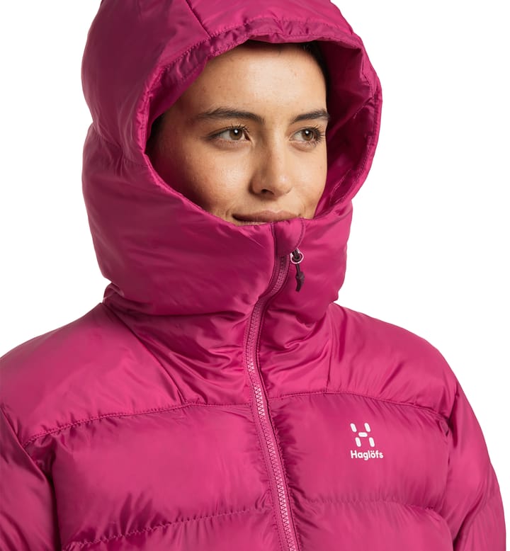 Long Mimic Parka Women Deep Pink Long Mimic Parka Women Deep Pink