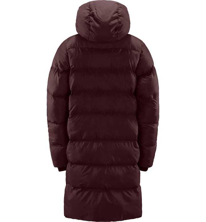 Long Mimic Parka Women Burgundy Brown Long Mimic Parka Women Burgundy Brown