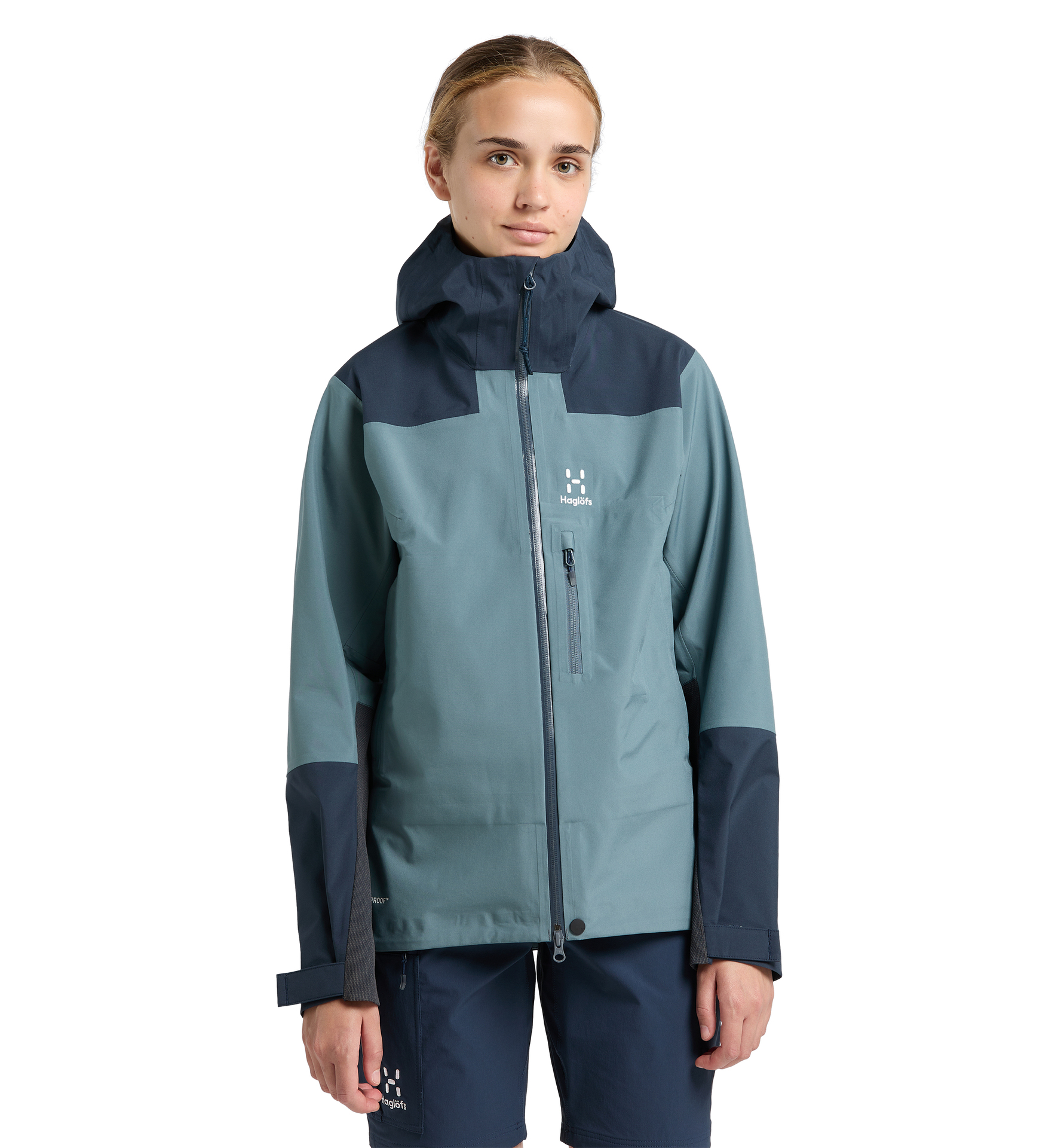 ROC Sloper Proof Jacket Women Steel blue/Tarn blue | Mountaineering | Dame | Aktiviteter | Mountaineering | Skaljakker | Aktiviteter | Jakker | Regnjakker | Toppe | Vindjakker | Haglöfs