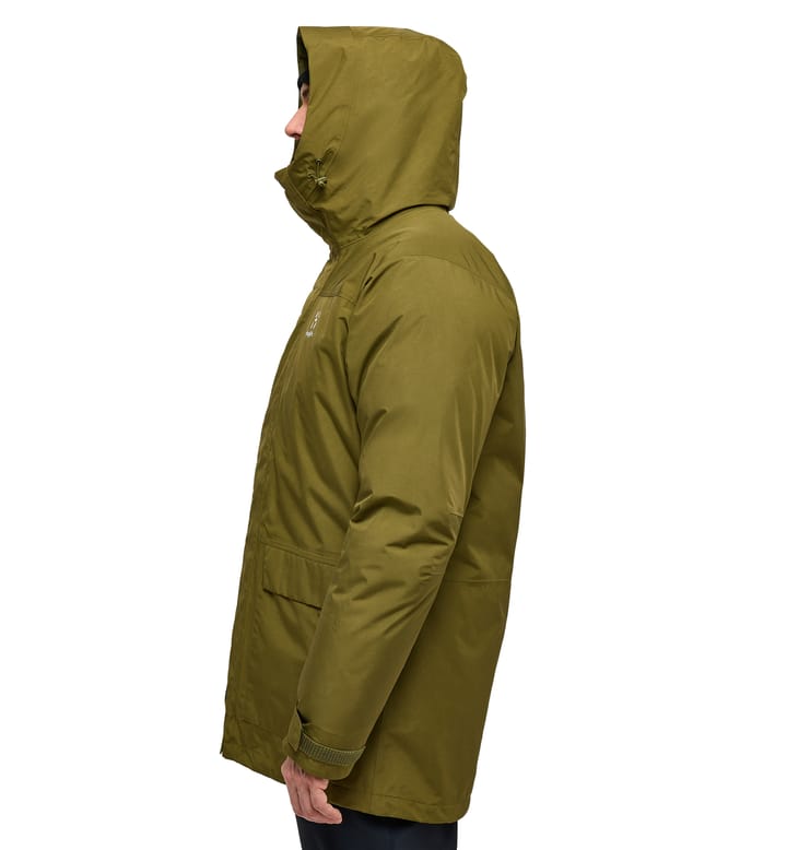 Mens olive green parka on sale coat