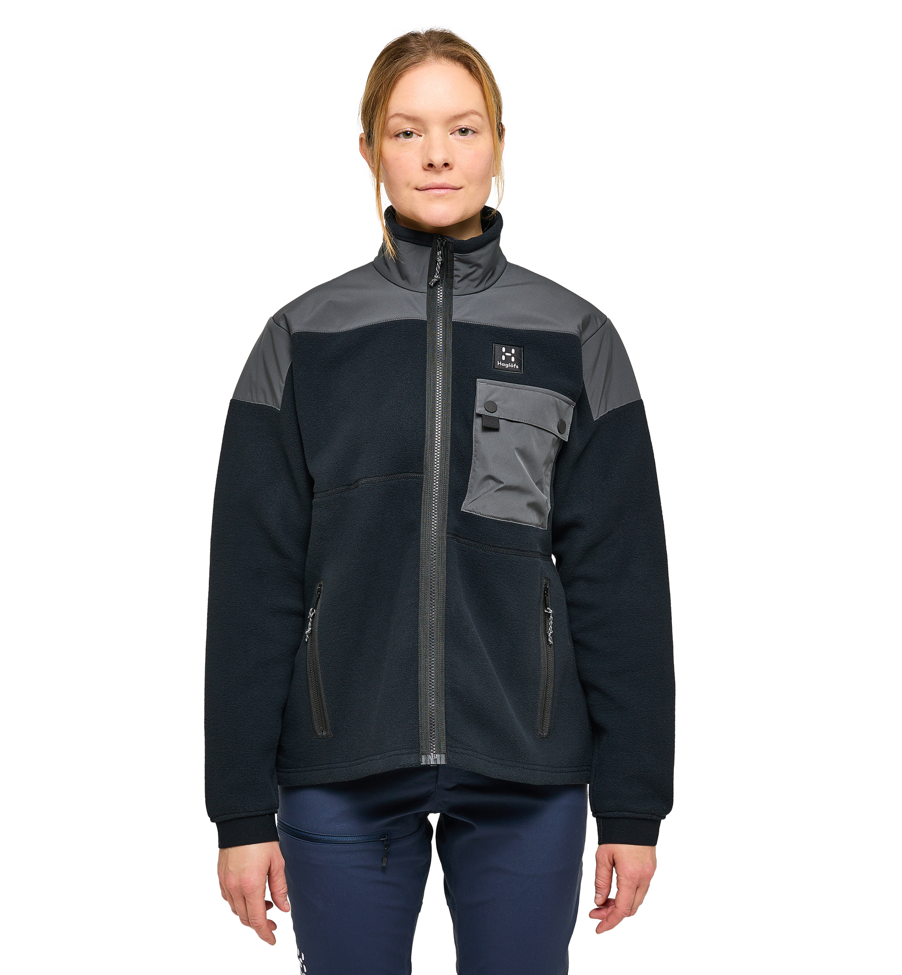 Avesta Hybrid Jacket Women | True Black | Women | Fleece